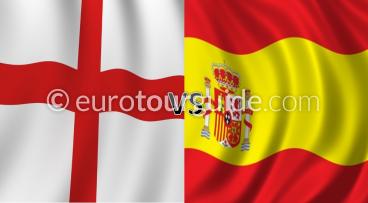 Spanje tegen Engeland International Football