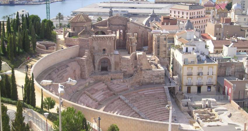 Cartagena amfitheater worden opgegraven en gerestaureerd